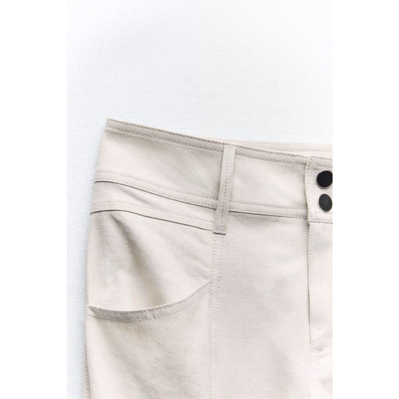 ZARA LINEN BLEND CARGO PANTS LIMITED EDITION. Small NWT $109 - Picture 5 of 11